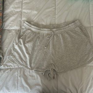 H&M High Waisted Light Gray Wash Comfy Shorts
